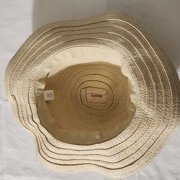 Summer Ladies Sun Beach Paper Straw Neon Stripe Hat Floppy Foldable Med Brim - Picture 11 of 12